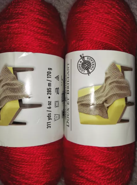  Loops & Threads Soft & Shiny Yarn, 1 Ball, Citrus, 6 ounces