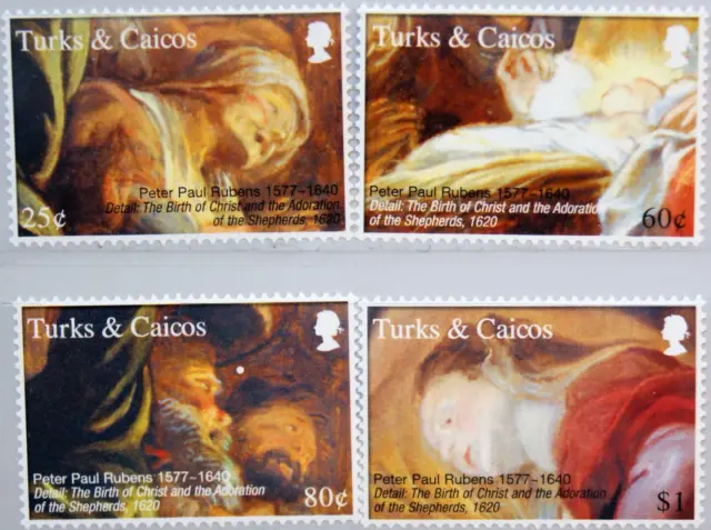 TURKS & CAICOS 2006 1824-31 Block 232 Weihnachten Christmas Rubens Paintings MNH