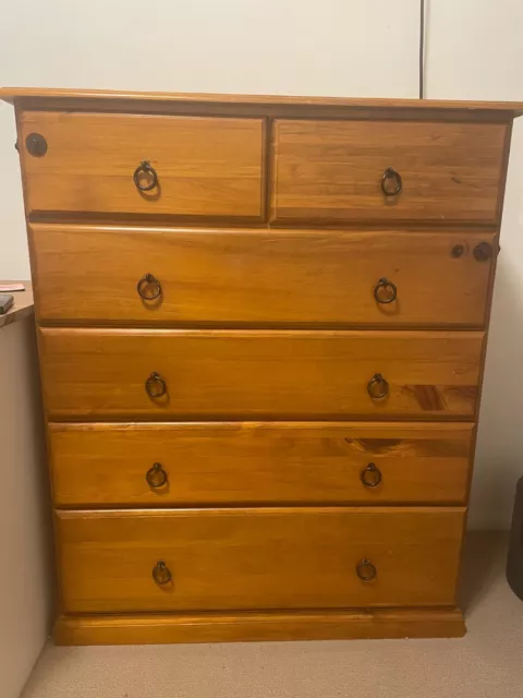 Timber chest of drawers