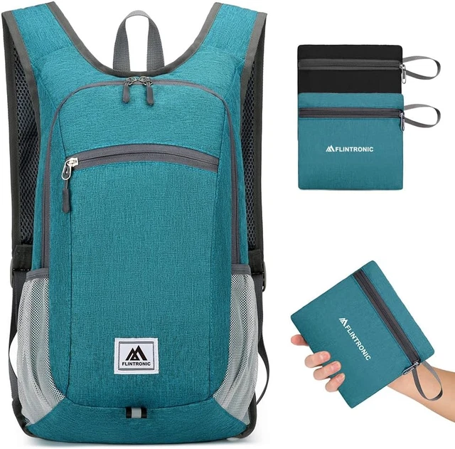 Zaino Pieghevole Ultra Leggero 20L – Impermeabile, Con Strisce Riflettenti – Grigio, Per Uomo E Donna