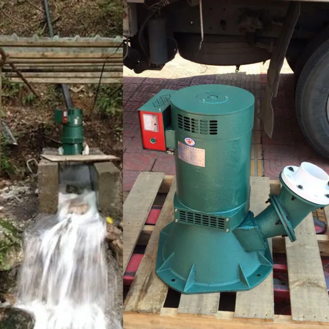 30KW 3 fases 400V generador hidroeléctrico turbina agua turbina de chorro inclinado
