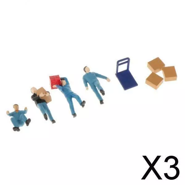 3X 1: 64 Échelle Modèle Tiny People Station-service Caractère Poupée Jouets