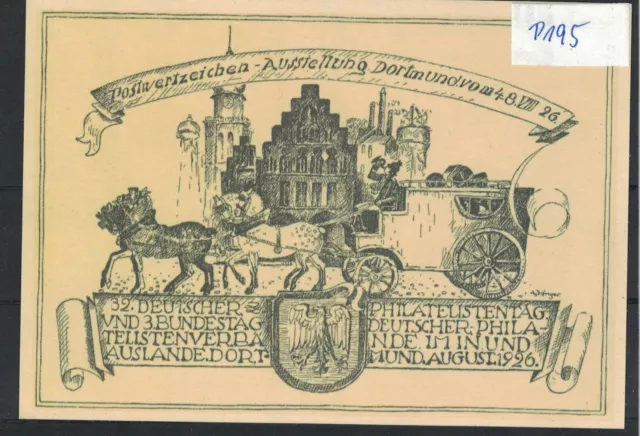 P195 Ganzsache Faksimile 1926 Deutsches Reich