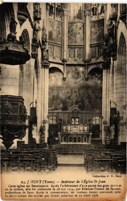 CPA AK JOIGNY - Int. de l'Église St-JEAN (357485)