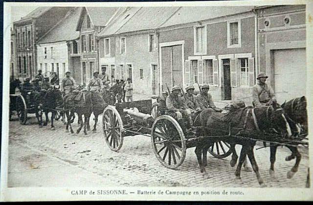 46671 Ak Camp De Sissonne Batterie Champagne En Position Itinéraire Soldats