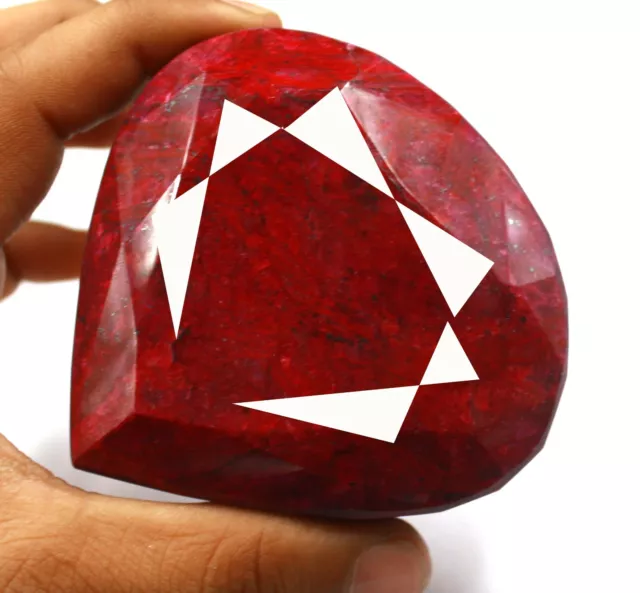 Discounted Offer 2365 Ct Certified Natural African Blood Red Ruby Gemstone NJ263