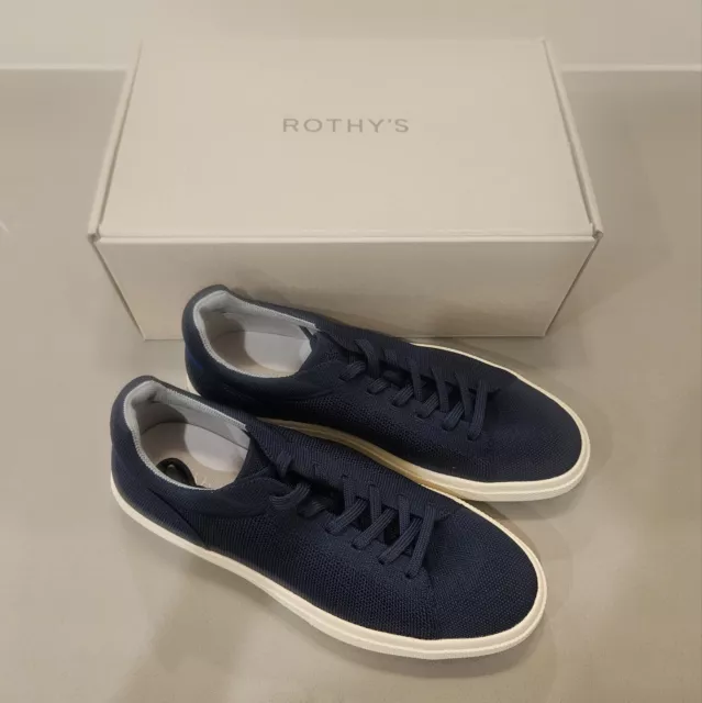 ROTHY'S MEN'S RS02 Sneaker, Lace Up Casual Shoes Navy Blue, Sz 8.5 ...