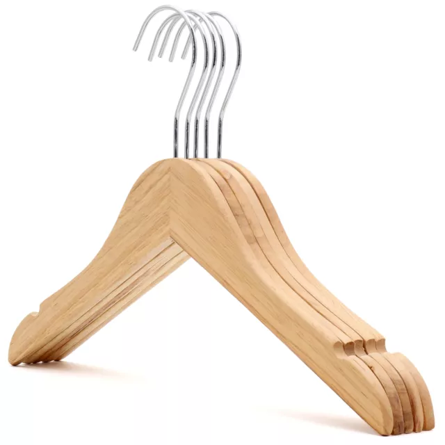 Slimline Wooden Kids Coat Hanger, Eco-Friendly FSC® Sustainable Rubber Wood 30cm