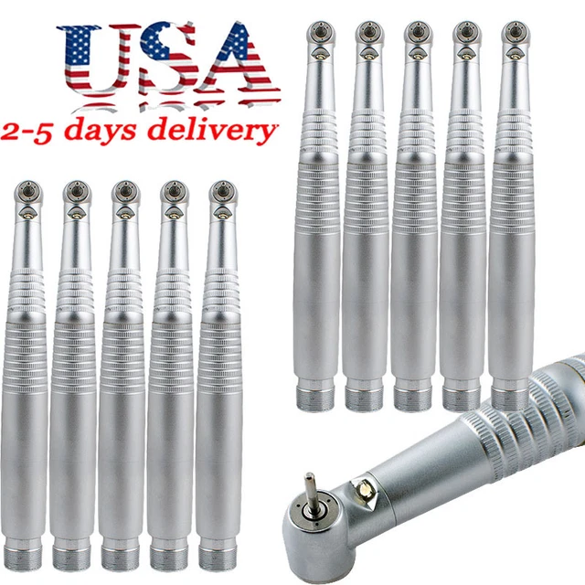 10Pcs LED Handpiece High Speed 2H Standard Push Button 3 Way Spray Cartridge CE