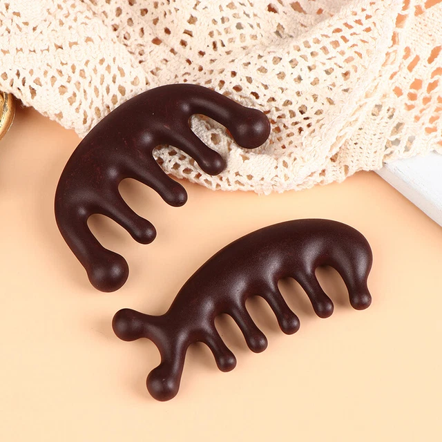 1Pc Resin Massage Comb Head Face Meridian Scalp Comb Scraping Wide Tooth Co TOP2 2