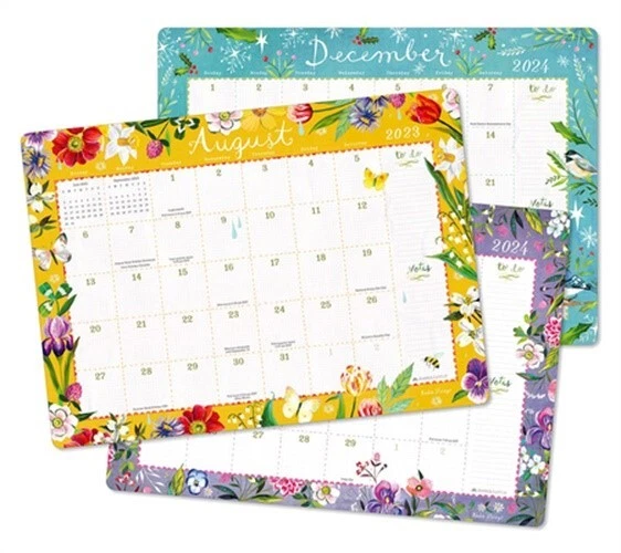 KATIE DAISY 2023-2024 Desk Pad Monthly Calendar | 17-Month Calendar