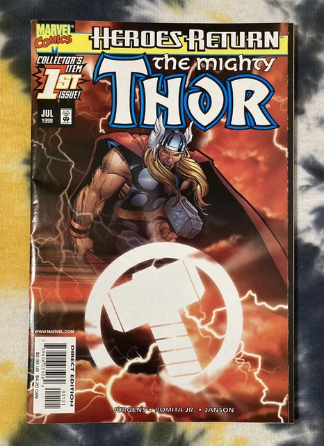 MIGHTY THOR #1 Variant Cover Vol 2  (1998) Marvel Comics / VF+