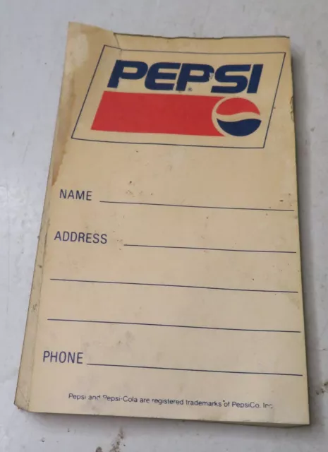 Vintage Pepsi Delivery Address Paper Memo Cube Note Pad Used Rare Driver Notes