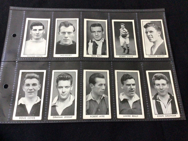 D.C Thomson - Footballer Stars - Adventure (1957)  -  10 Cards - G+/VG- COND