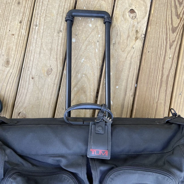 TUMI Black Alpha Ballistic Nylon Wheeled Garment Bag Luggage 22032DH 24x23x12 4