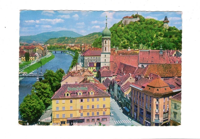 AK Ansichtskarte Graz / Blick zum Schlossberg / Steiermark / Österreich