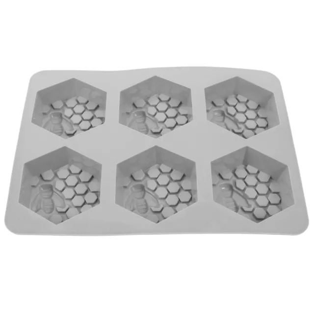 6 Cavities Honeycomb Mold Handmade Soap Tray Silicone Molds Hexagon