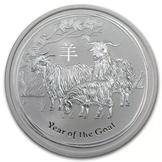 Silbermünze 1 /2  oz Lunar II Jahr der Ziege Australien 2015 Silber 9999  * St *