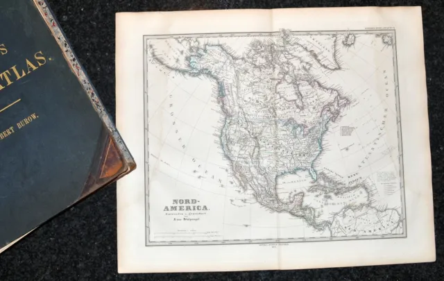 1873 Map of North America Old 19th Century Victorian ANTIQUE