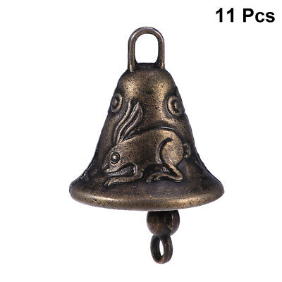 11PCS Creative Vintage Bell Metal Bell Jingle Bells for Crafts Copper Cowbell