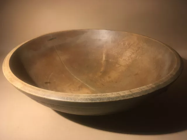 Hand-turned kitchen farm bowl, circa. 1800's Southern Minnesota