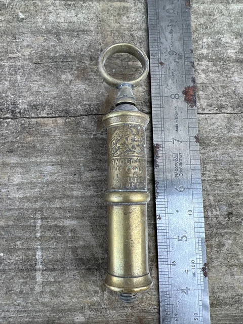 Antique Arnold and Son Early Brass Cattle Horse Syringe Instrument