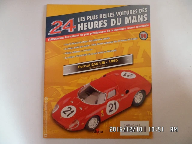 FERRARI 250 LM 24 heures du Mans Le Mans Car Gregory Rindt 1:43 Ixo