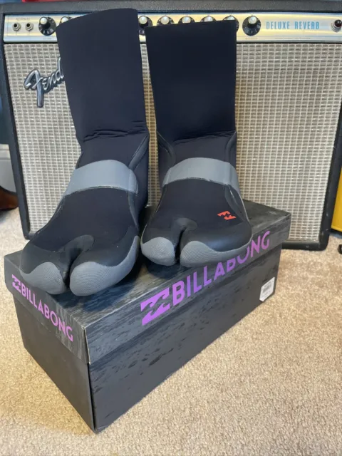 Billabong Foil Split Toe 5MM Surf Boot Booties - Black - Brand New - Size 13