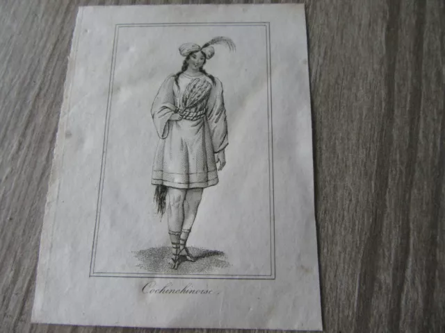 Gravure Originale Cochinchine Vietnam  1810