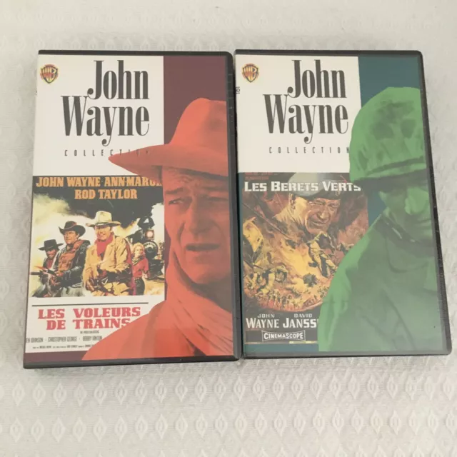 JOHN WAYNE - lot de 2 cassettes videos VHS neuves scelle - collector