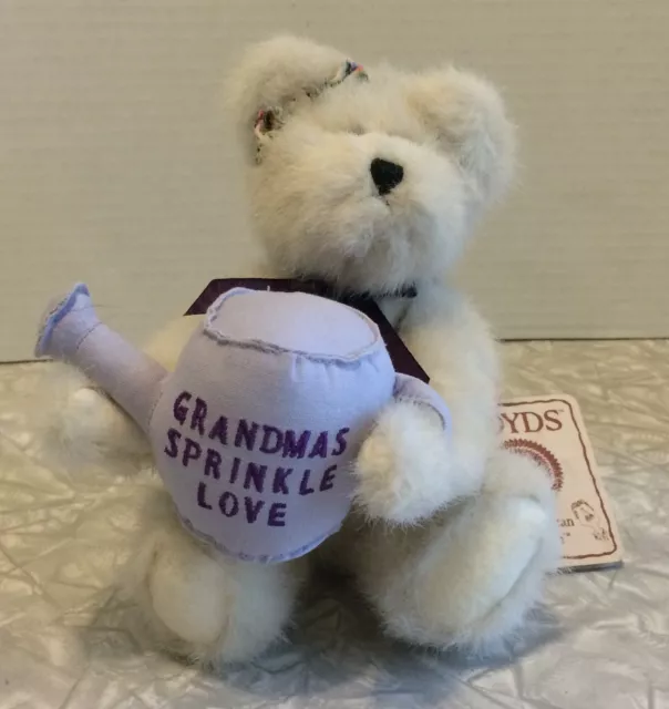 8" Plush Boyds Bears Jointed Teddy Bear Nana Grandma's Sprinkle Love