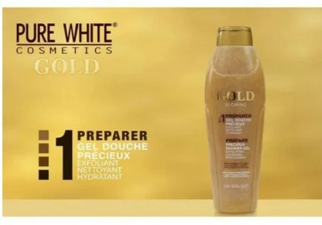 Duo Ultra White Lys - Gel Douche Exfoliant 1000ml + Huile Pure Blanchissante 100ml - Soin 4 En 1 - Neuf