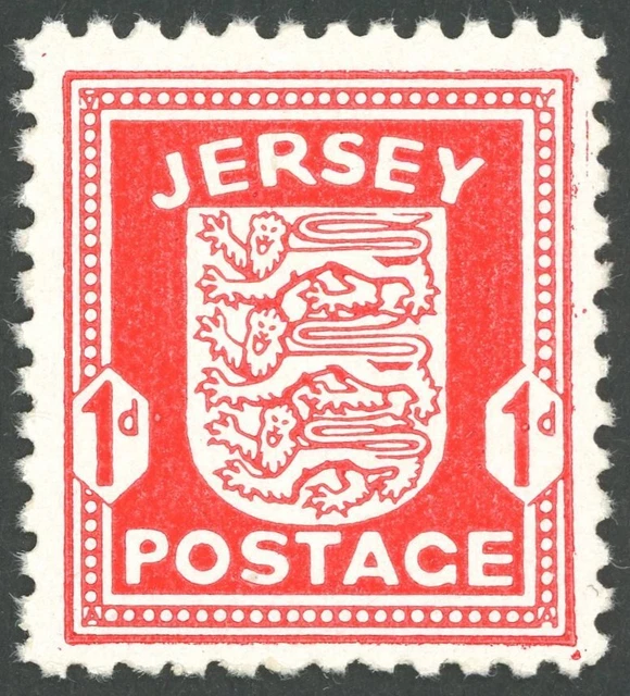 JERSEY 1941, 1 P. rot, gestrichenes Papier, postfrisch, Pracht, Mi. 80.-