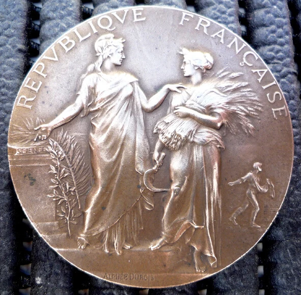 Belle Médaille En Bronze 50 Mm - Agriculture XIXe Siècle Par Alphée Dubois