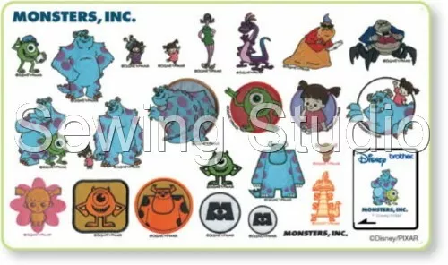 Disney's Monsters Inc Designs - Maschinenstickdesigns Auf Usb 3