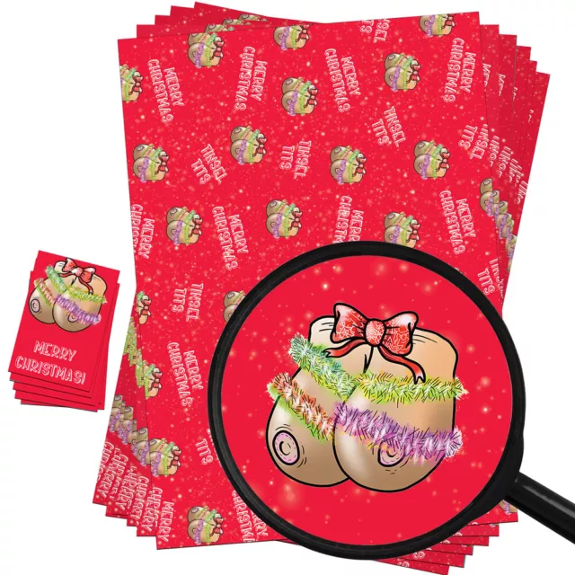 Christmas Wrapping Paper Secret Santa Gift Wrap Funny RUDE Hilarious Cheeky  Xmas