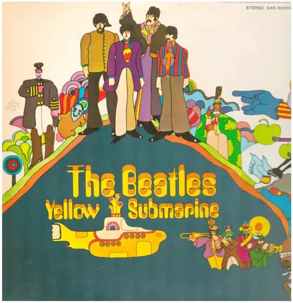 The Beatles Yellow Submarine INSERT JAPAN NEAR MINT Apple Vinyl LP