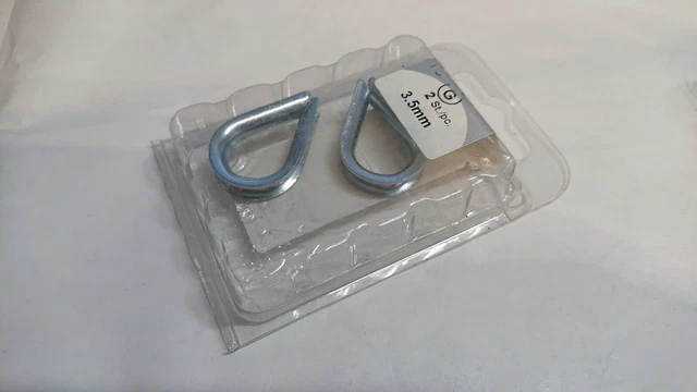 Cosses Ø 3,5 MM Pour Fils Et Cordes Acier Zingué 2 Pièce