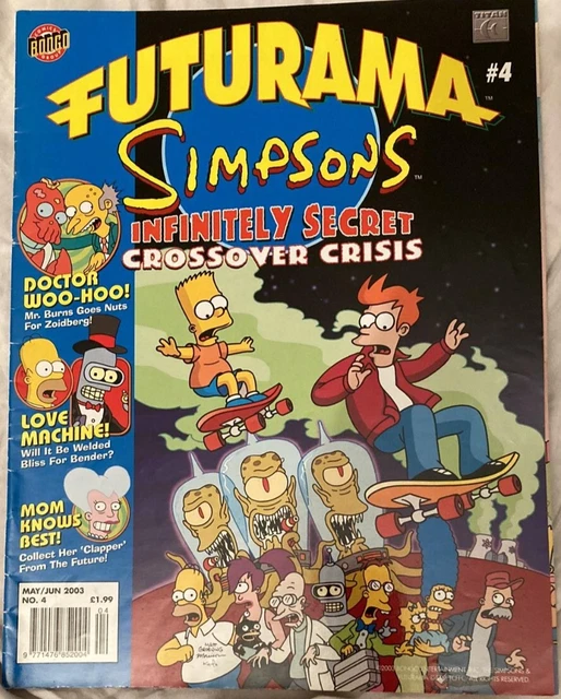 FUTURAMA SIMPSONS INFINITELY Secret Crossover Crisis #4. 2003 £4.99 ...