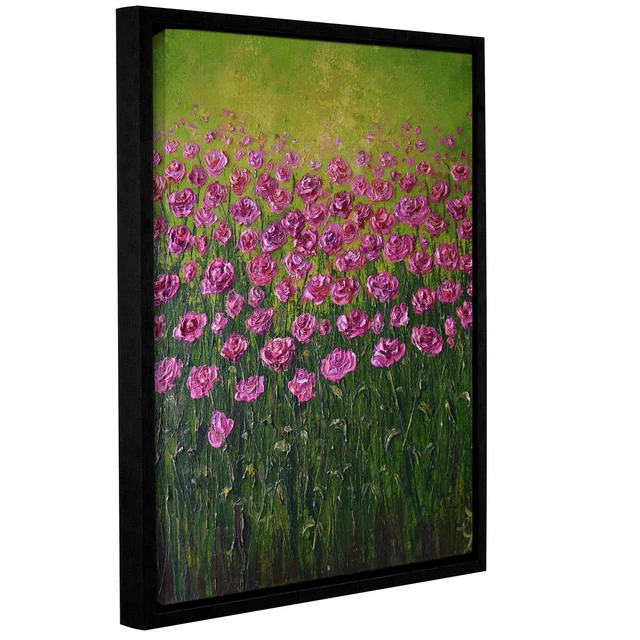 Colette Baumback 'Rosa ' Gallery-wrapped Floater-framed  Large