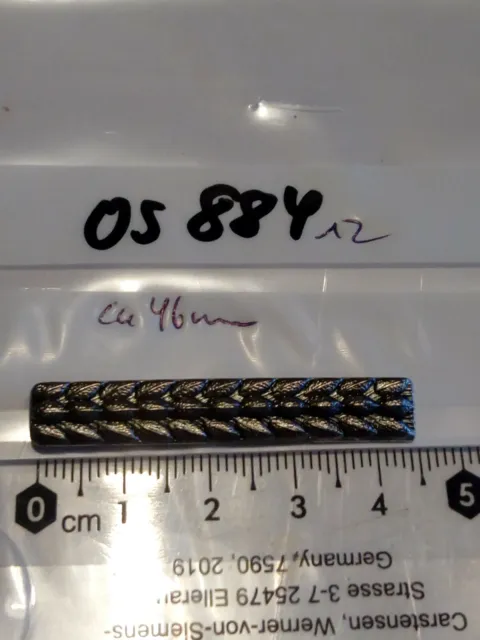 Ordensband Auflage Balken silbern ca 46mm 1 Stück (os884)