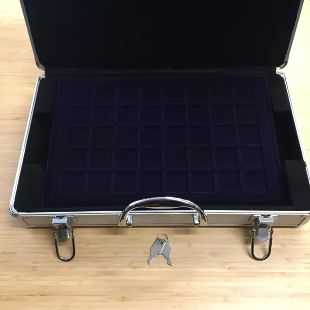 aluminium coin case lockable with keys