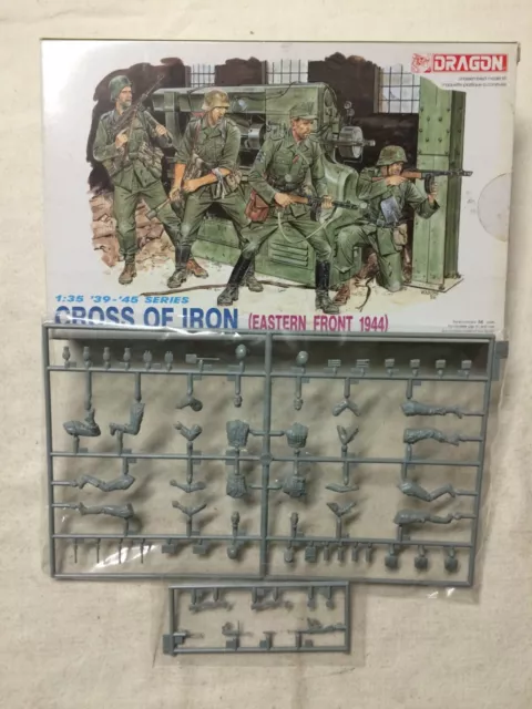 1/35 Dragon 6006 : 4 Figurines Fantassins Allemands Front Est Cross Of Iron Rare