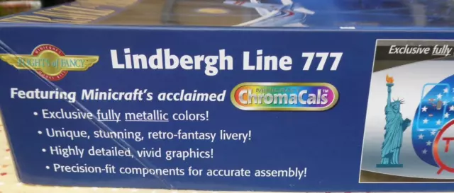 Minicraft Flugzeug 1:144 Boeing 777-200 Lindbergh Line to Paris Bausatz komplett 2