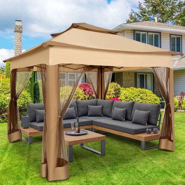 Pavillon 3.3x3.3 m Garten Pavilon Designer Pavillion Gartenzelt Pop-up Pavilion