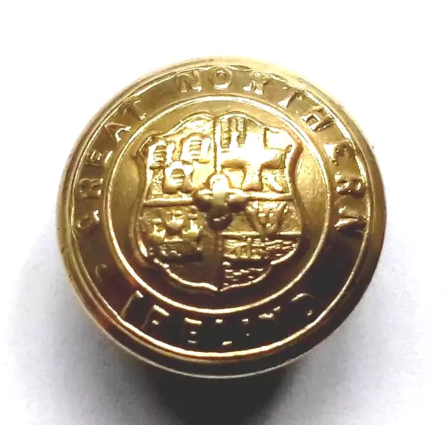 Great Northern Railway Ireland Small Brass Button