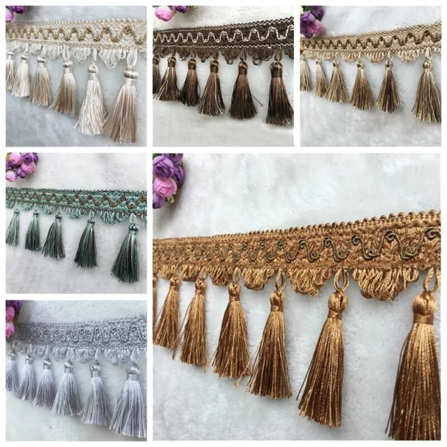 Tassel Trim Curtain Cushion Fringe Edge Trimming Sewing Craft Sold By Metre Long