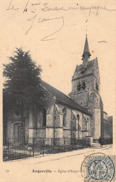 Cpa 91 Angerville Eglise D'angerville