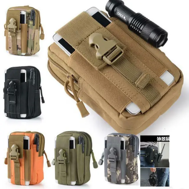 Outdoor Tactical Molle Pouch Belt Waist Fanny Pack Bag Military Phone Pocket 2