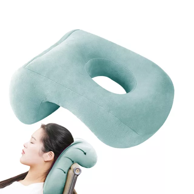 Hollow Velvet Sleeping Pillow Travel Head Cushion Neck Support Office Nap Rest